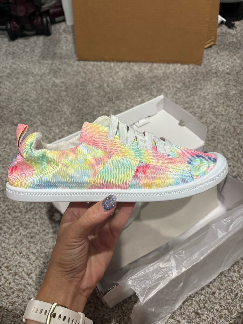 Gypsy Jazz Pastel Tie-Dye Slip-On Sneakers - Multicolor
